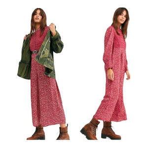 Free People Saint Helena Shangri-La Floral Smocked Jumpsuit Small